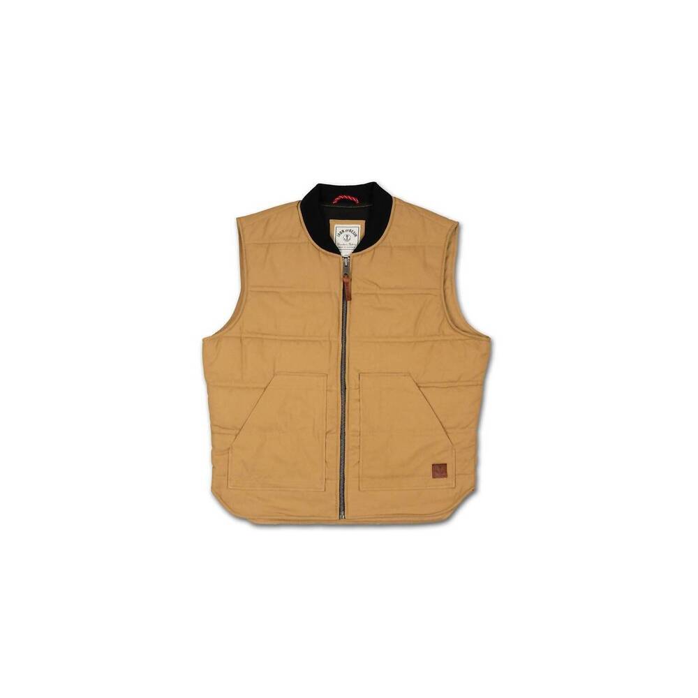NEW IRON & RESIN men's work vest in cognac